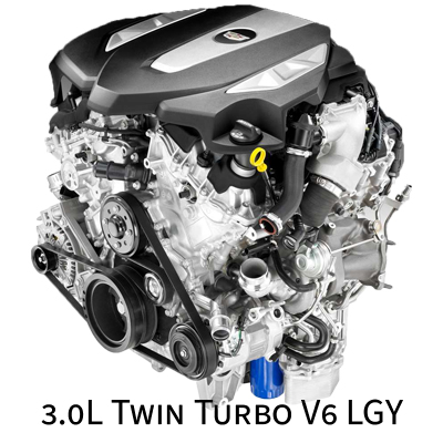 GM 3.0 Liter Twin Turbo V6 LGY Engine

